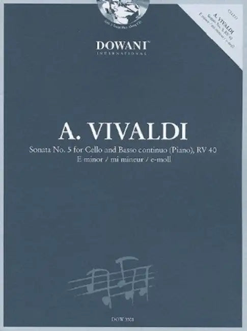 Vivaldi: Sonata No. 5 for Cello and Basso Continuo (Piano) in E Minor, RV 40 [With CD (Audio)] by Antonio Vivaldi, Josef Hofer