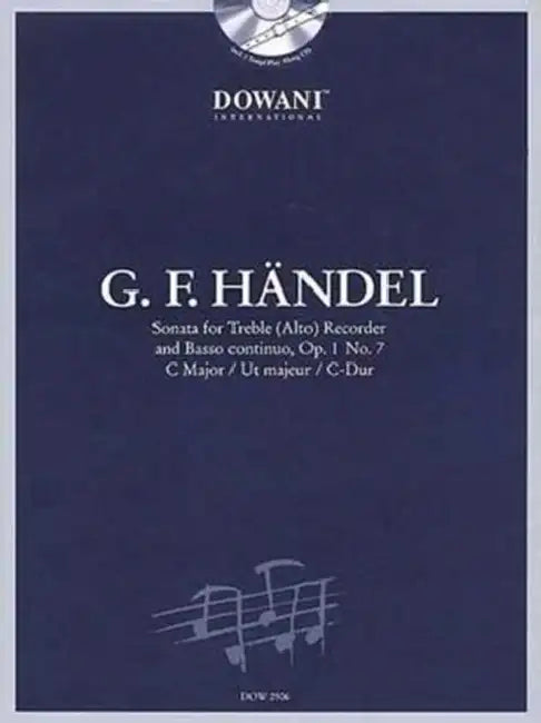 Handel: Sonata in C Major, Op. 1, No. 7 for Treble (Alto) Recorder and Basso Continuo by George Frederick Handel, Manfredo Zimmermann