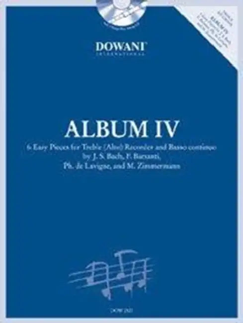 Album IV for Treble (Alto) Recoreder and Basso Continuo by Johann Sebastian Bach