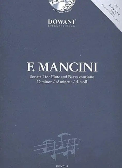 Sonata I for Flute & Basso Continuo in D Minor by Francesco Mancini