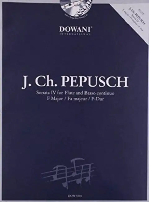 Sonata IV for Flute & Basso Continuo in F Major by J. C. Pepusc