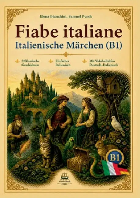 FIABE ITALIANE Italienische Märchen (B1): 32 klassische Geschichten Einfaches Italienisch Mit Vokabelhilfen Italienisch Deutsch by Elena Bianchini, Samuel Pusch
