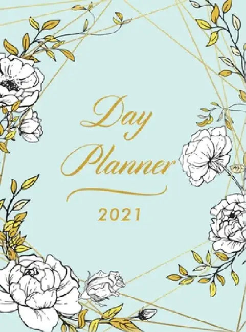 Day Planner 2021 Large: 8.5" x 11" 1 Page per Day Planner Floral Hardcover January - December 2021 Dated Planner 2021 Productivity, XXL Planne by Pilvi Paper