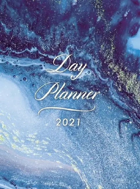 Day Planner 2021 Daily Large: Hardcover Agenda 8.5" x 11" 1 Page per Day Planner Blue Marble January - December 2021 Dated Planner 2021 Productivity by Pilvi Paper