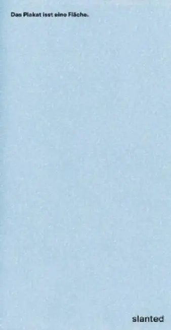 Das Plakat isst eine Flache