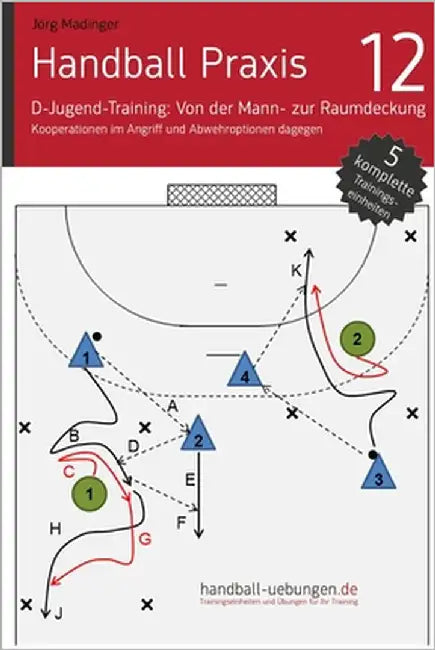 Handball Praxis 12 - In der D-Jugend von der Mann- zur Raumdeckung: Kooperation im Angriff und Abwehroptionen dagegen by Madinger, Jörg