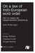 On a law of Indo-European word order by Jacob Wackernagel