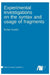Experimental investigations on the syntax and usage of fragments by Robin Lemke