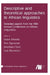 Descriptive and theoretical approaches to African linguistics by Galen Sibanda
