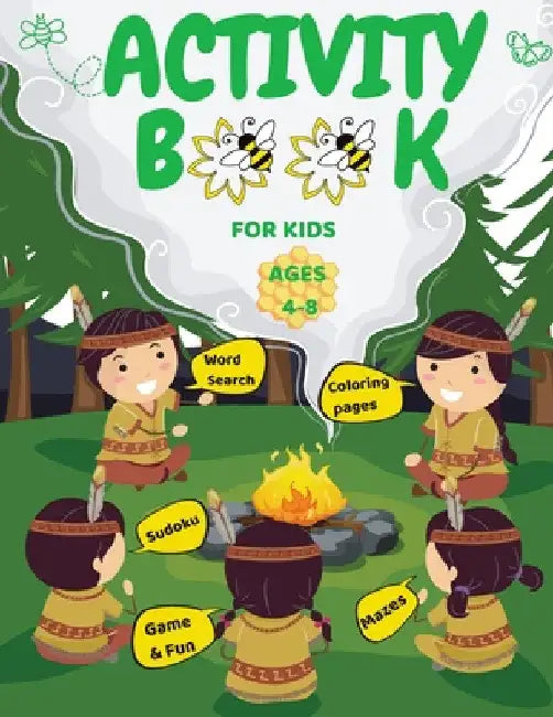 Activity Book For Kids Ages 4-8: Fun Coloring Pages, Mazes, Sudoku, Word search by C. Merritt