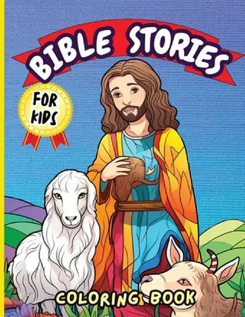 Bible Stories Book for Kids: Biblical Story With Animals And Scripture To Color For Christian Children Age 4-8 by Peter