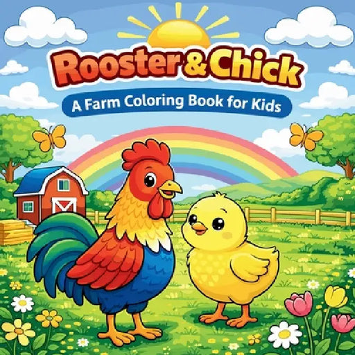 Rooster & Chick A Farm Coloring Book for Kids by Johana Iahn