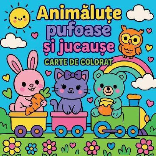 Animăluțe pufoase și jucăușe - Carte de colorat by Chris Martin