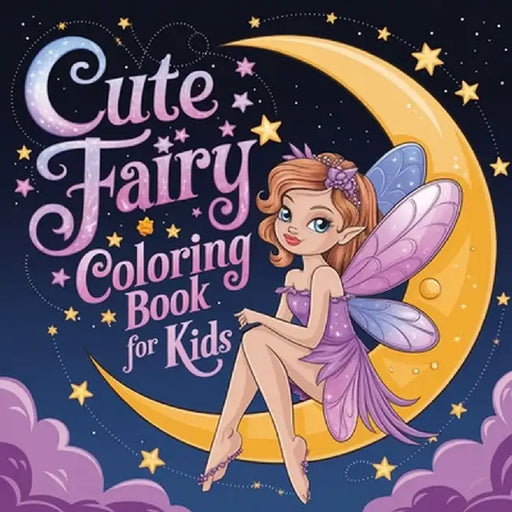 Cute Fairy Coloring Book for Kids: Coloring Book for Girls ( Large Print ) by Laura Bidden