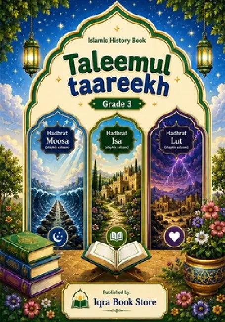 Islamic History Book Taleemul taareekh - Grade 3: Hadhrat Moosa (alayhis salaam) Hadhrat Isa (alayhis salaam) Hadhrat Lut (alayhis salaam) by Iqra Book Store