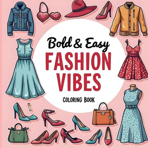 Bold & Easy Fashion Coloring Book: Simple Coloring Book for Women by Laura Bidden