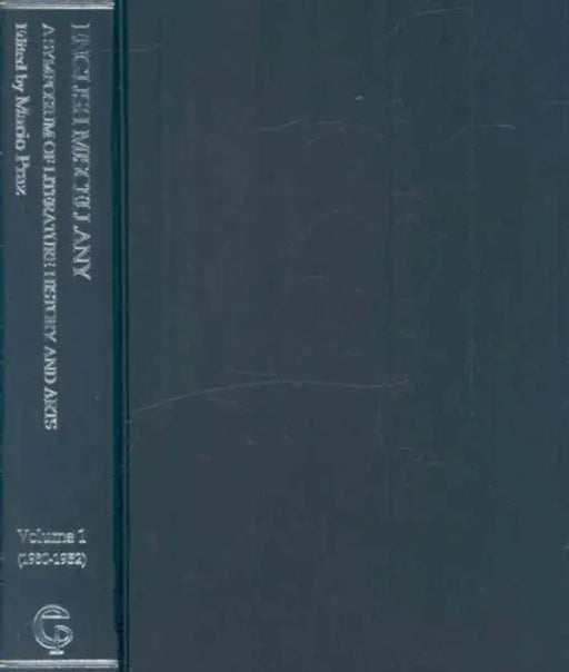 Nakajima: Mario Praz: A Symposium of Literature, History and Arts by Toshiro Nakajima