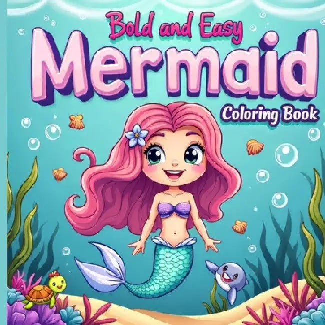 Mermaid Activity Book for Kids Ages 3+: Bold and Easy Coloring Book, Bold & Easy Coloring Pages for Kids by Laura Bidden