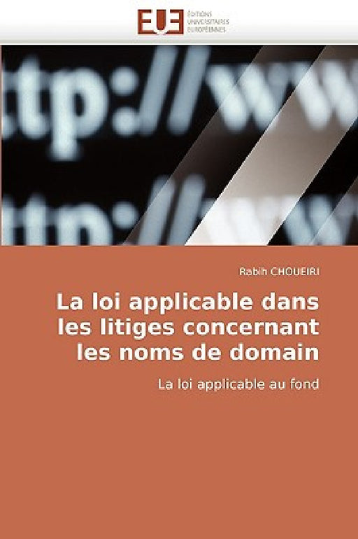 La loi applicable dans les litiges concernant les noms de domain by Choueiri-R