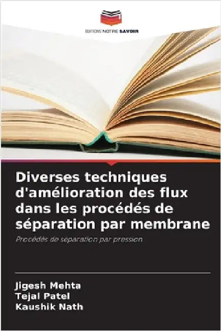 Diverses techniques d'amélioration des flux dans les procédés de séparation par membrane by Jigesh Mehta
