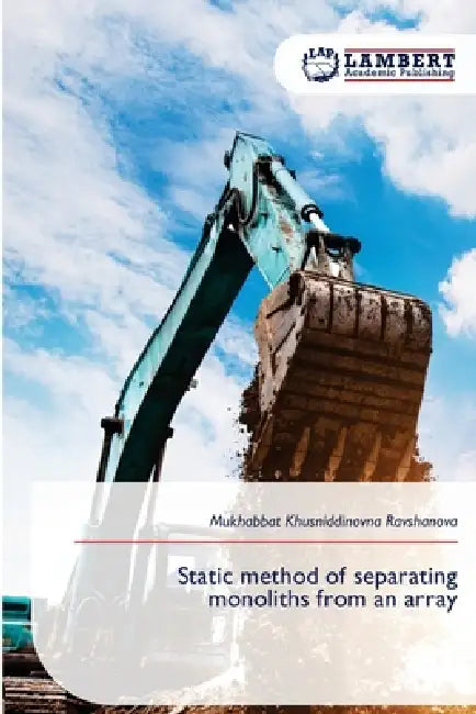 Static method of separating monoliths from an array by Mukhabbat Khusniddinovna Ravshanova