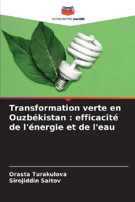 Transformation verte en Ouzbékistan: efficacité de l'énergie et de l'eau by Orasta Turakulova, Sirojiddin Saitov