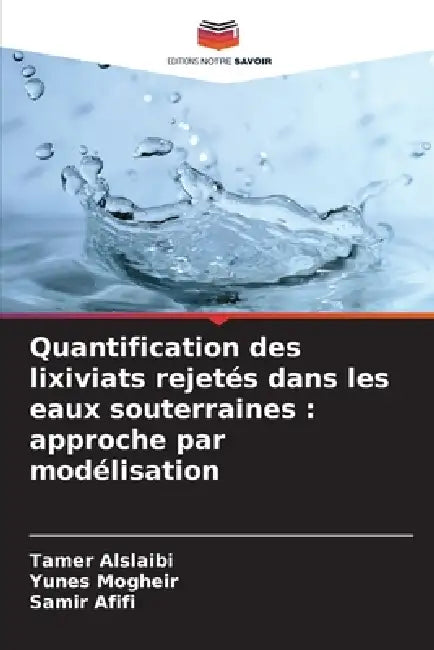 Quantification des lixiviats rejetés dans les eaux souterraines: approche par modélisation by Tamer Alslaibi, Yunes Mogheir, Samir Afifi