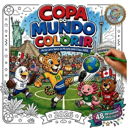 Copa do Mundo de Colorir (in Portuguese): Pinte uma Volta ao Mundo pela Copa 2026 by Marco Mundi