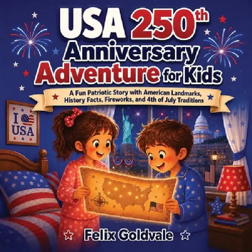 USA 250th Anniversary Adventure for Kids: A Fun Patriotic Story with American Landmarks, Historical Facts, Fireworks, and 4th of July Traditions by Felix Goldvale