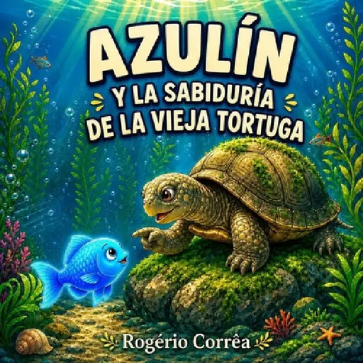 Azulín y la Sabiduría de la Vieja Tortuga: Un cuento ilustrado para enseñar paciencia, amistad e inteligencia emocional a niños de 4 a 8 años by Rogério Corrêa