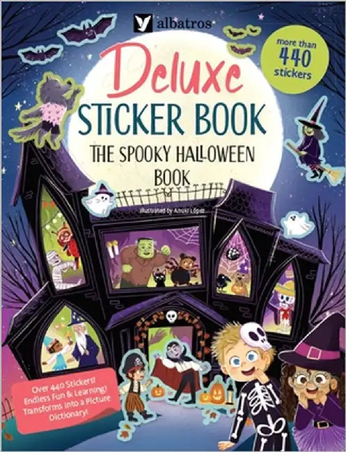 Deluxe Sticker Book: The Spooky Halloween Book by Sedlackova, Jana