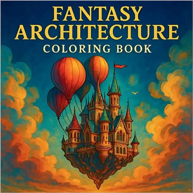 Fantasy Architecture Coloring Book by Martin, Chris