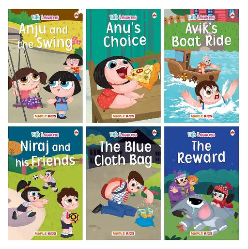 Story Books For Kids (Set Of 6 Books) (Illustrated) - Life Lessons - Age 3+ Years by Poonam Mittal