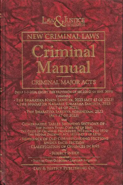Criminal Manual - New Criminal Laws 