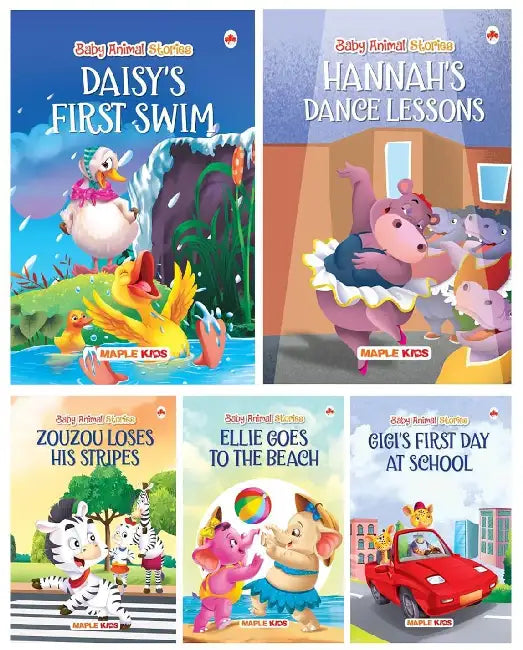 Story Books For Kids - Baby Animal (Set Of 5 Books) (Illustrated) - Bedtime Stories - Animal Stories For Kids -  Read Aloud To Infants, Toddlers - 3-10 Years Old Kids by Poonam Mittal