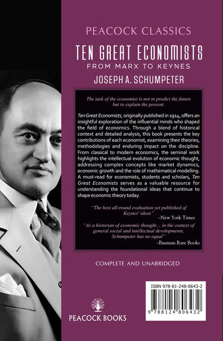 Ten Great Economists: From Marx to Keynes by Joseph A. Schumpeter