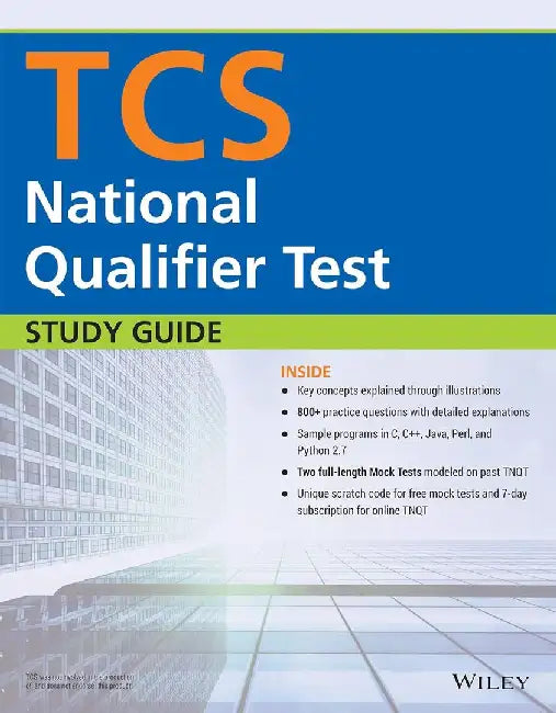 Wiley's TCS National Qualifier Test Study Guide by Wiley Editorial