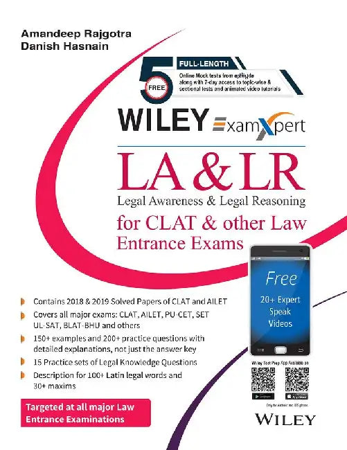 Wiley's ExamXpert Legal Awareness & Legal Reasoning (LA & LR) for CLAT & other Law Entrance Exams by Amandeep Rajgotra, Danish Hasnain
