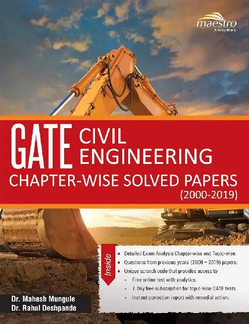 Wiley's GATE Civil Engineering Chapter-wise Solved Papers (2000-2019) by Dr. Mahesh Mungule, Dr. Rahul Deshpande