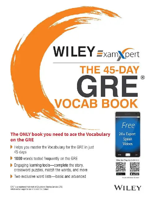 Wiley's ExamXpert The 45-Day GRE Vocab Book by Wiley India