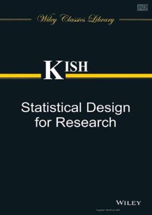 Statistical Design for Research  by Kish