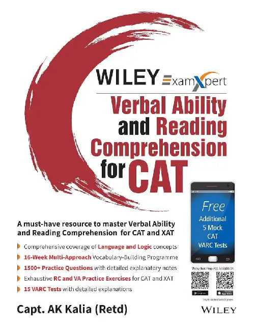 Wiley's ExamXpert Verbal Ability and Reading Comprehension for CAT by Capt. AK Kalia (Retd)