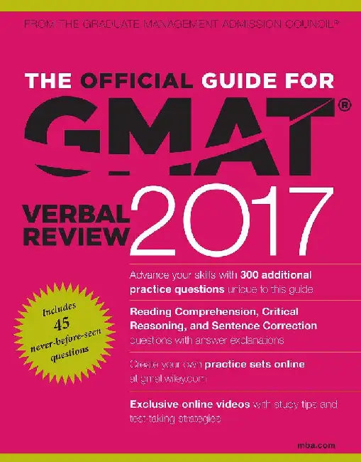 The Official Guide For Gmat Verbal Review 2017: with Online Question Bank and Exclusive Video