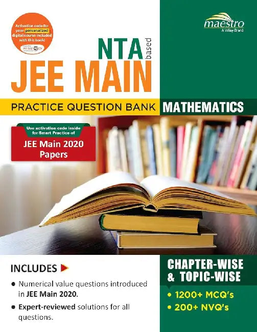 Wiley's NTA based JEE Main Practice Question Bank Chapter-wise & Topic-wise, Mathematics by Wiley Editorial