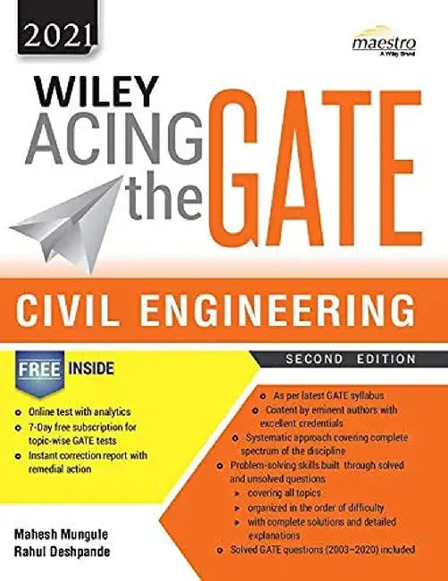Wiley Acing the GATE: Civil Engineering, 2ed, 2021 by Mahesh Mungule, Rahul Deshpande
