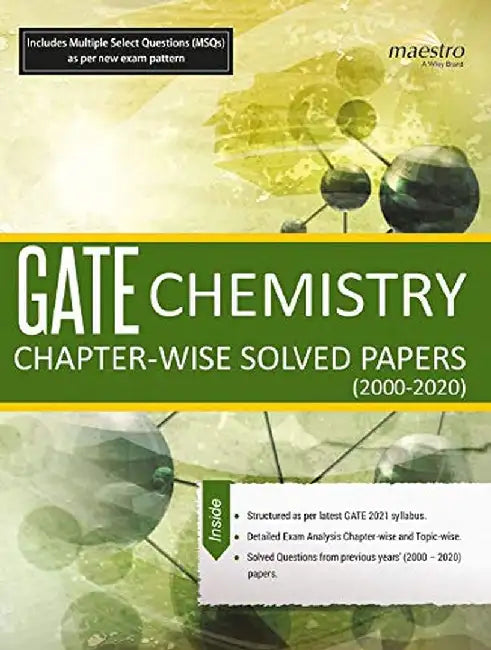 Wiley's Gate Chemistry Chapter-Wise Solved Papers (2000-2021) by Wiley Editorial