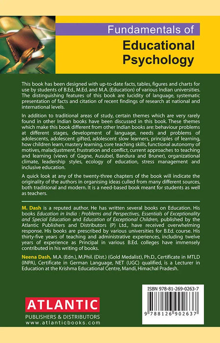 Fundamentals Of Educational Psychology by M. Dash