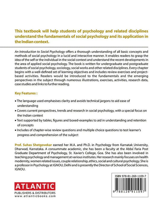An Introduction to Social Psychology by Suhas Shetgovekar