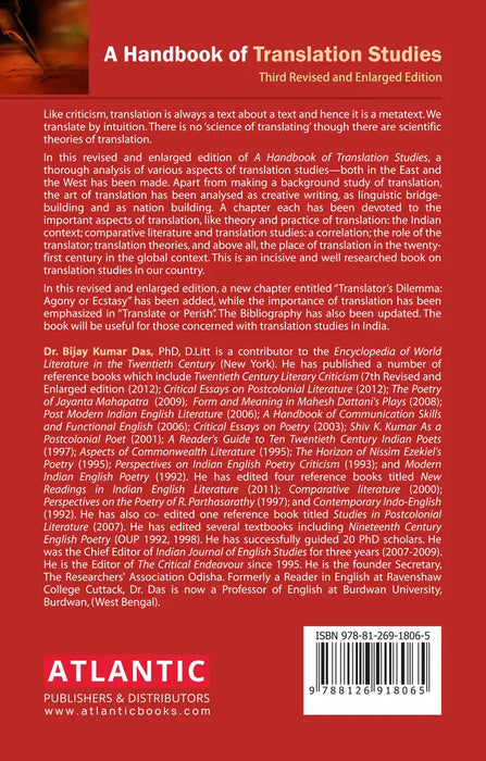 A Handbook Of Translation Studies  by Bijay Kumar Das