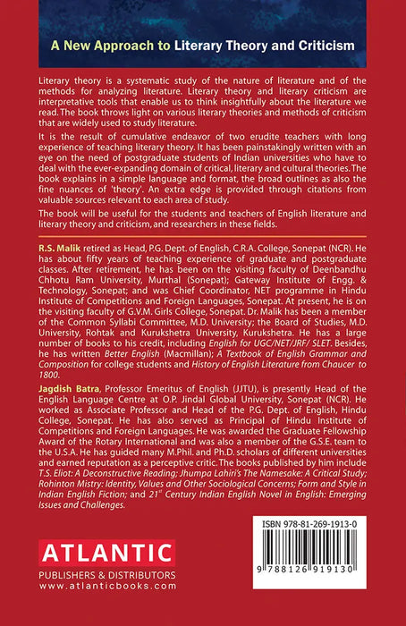 A New Approach to Literary Theory and Criticism by R.S. Malik